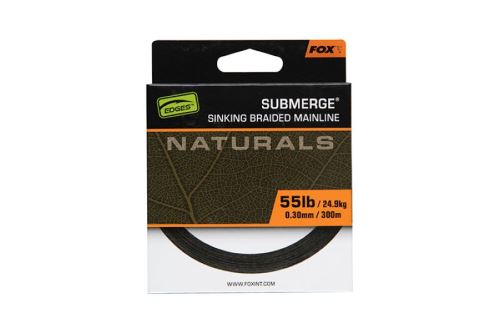 FOX Šňůra Submerge Naturals Sinking Braid 300m 0,38mm 29,5kg