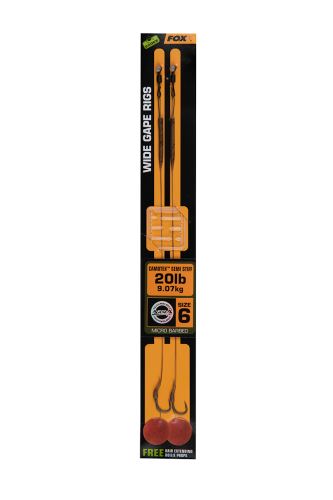 FOX Návazec Wide Gape Rig Camotex Semi Stiff