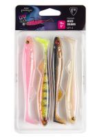FOX Rage Gumová nástraha Slick Shad 13cm Mixed UV Colour Pack 4ks (2)