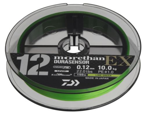 Daiwa Šňůra UVF Morethan Durasensor 12 Braid EX+Si3 Lime Green