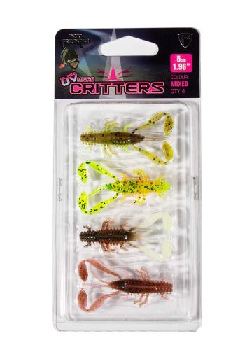 FOX Rage Gumová nástraha Micro Critters UV Mixed Colours 5cm 4ks