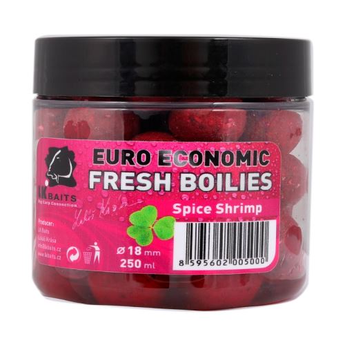 LK Baits Fresh Boilies Euro Economic Spice Shrimp 250ml 18mm