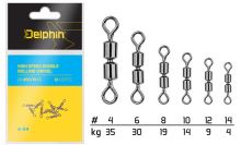 Delphin Obratlík High Speed Double Rolling Swivel A-04 Velikost 12 9kg 10ks