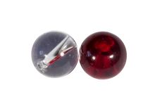 FOX Rage Kulička Strike Point Glass Beads Clear/Red 6mm 10ks (1)