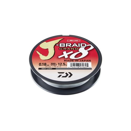 Daiwa Šňůra J-Braid Grand X8 Gray-Light 135m