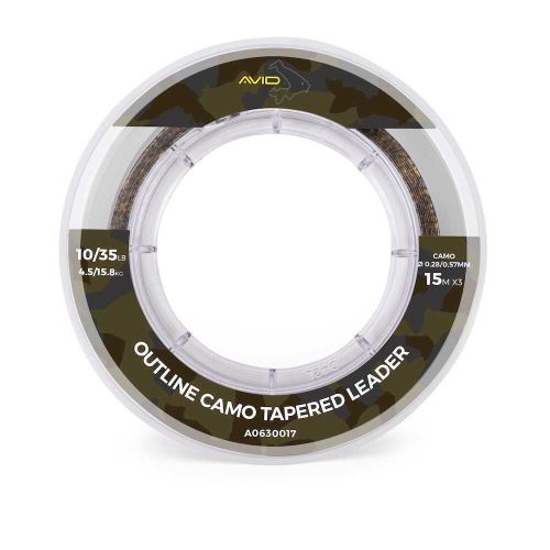 AVID Vlasec Outline Camo Tapered Leader 3x15m