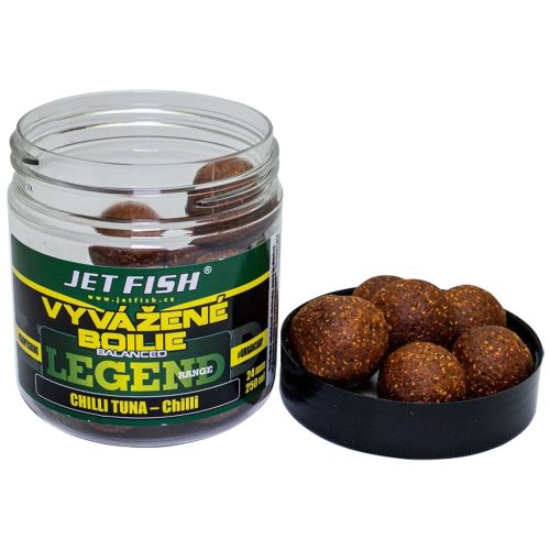 Jet Fish Vyvážené boilie Legend Chilli Tuna/Chilli 250ml 20mm