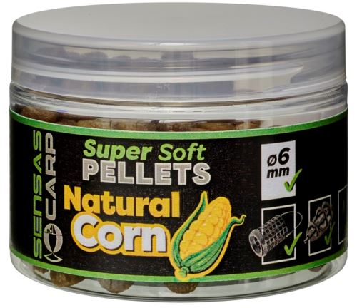 Sensas Pelety Super Soft Natural Corn 60g 6mm