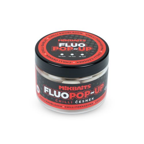 Mikbaits Plovoucí fluo boilie Chilli Česnek 150ml 18mm