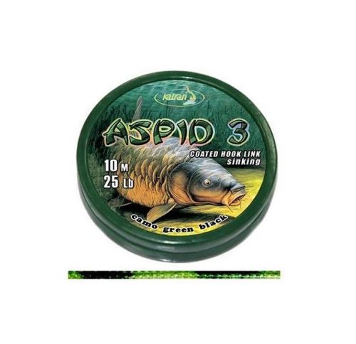 Katran Šňůrka Coated Braided Hook Link Aspid 3 10m 25lb 11,4kg