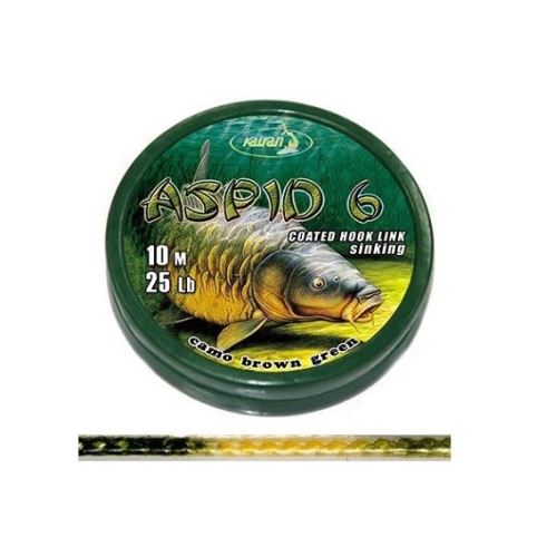 Katran Šňůrka Coated Braided Hook Link Aspid 6 10m 25lb 11,4kg