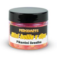 Mikbaits Mini boilies v dipu Pikantní švestka 50ml