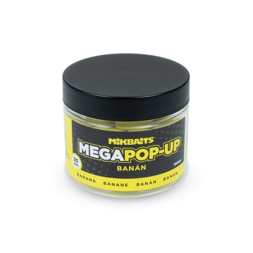 Mikbaits Pop-Up Mega fluo Banán 300ml 25mm