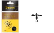 Delphin Obratlík Inline swivel with rubber stopper D-04 Velikost S 10ks Delphin Obratlík Inline swivel with rubber stopper D-04 Velikost S 10ks