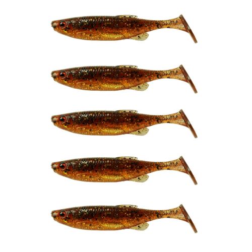 Savage Gear Gumová nástraha Fat Minnow T-Tail 7,5cm 5g Motoroil UV 5ks