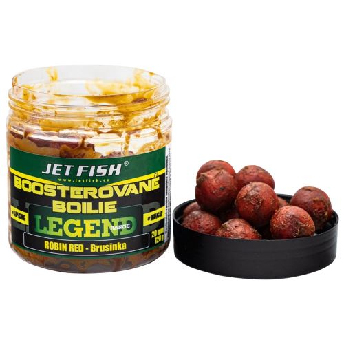 Jet Fish Boosterované boilie Legend Robin Red + Brusinka 250ml 20mm