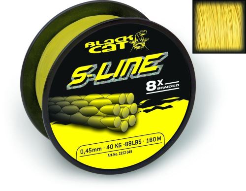 Black Cat Šňůra S-Line 300m 0,55mm 70kg/154lbs Yellow