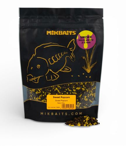 Mikbaits Pelety SMOKE micro pellets Sweet Popcorn 350g 2-3mm