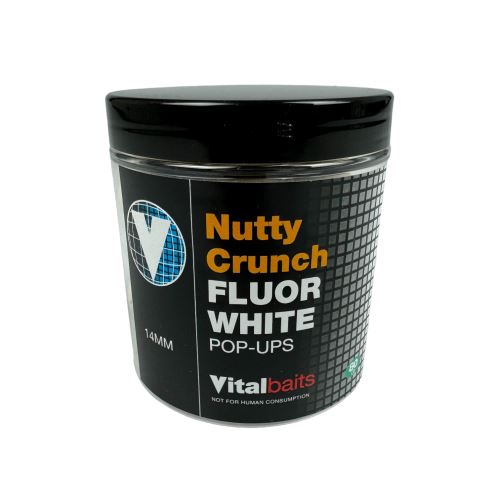 Vitalbaits Pop-Up Nutty Crunch Fluor White 80g 18mm