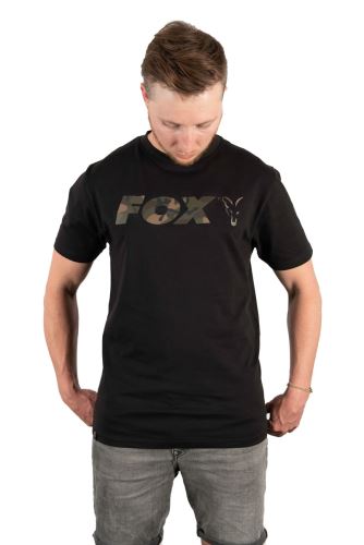 FOX Tričko Black/Camo Print T-Shirt