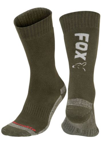 FOX Ponožky Green/Silver Thermolite Long Sock