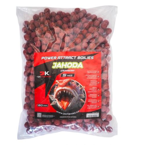 DK Fishing Boilies Power Attract Jahoda 5kg 20mm