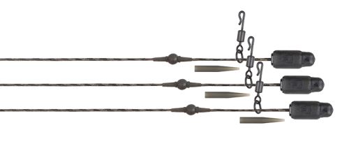 FOX Návazec Edges Naturals Heli-Clip Rigs Copper Core 50lb 3ks