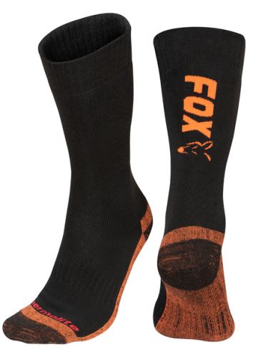 FOX Ponožky Black/Orange Thermolite Long Sock