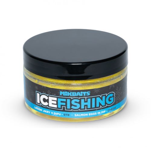 Mikbaits Lososí jikry v dipu Ice Fishing Range Sýr 100ml