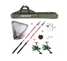 Mistrall Dětský rybářský set s pruty + Zelené pouzdro