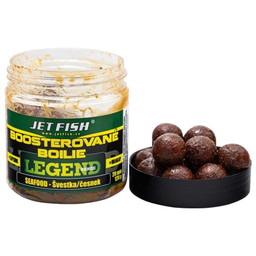 Jet Fish Boosterované boilie Legend Seafood + Švestka/Česnek 250ml 20mm