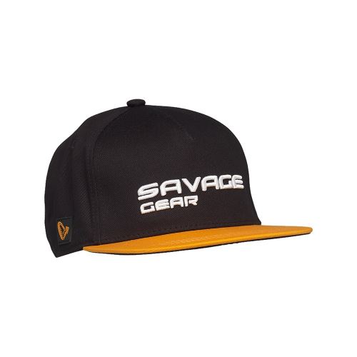 Savage Gear Kšiltovka Flat Peak 3D Logo Cap Black Ink