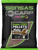 Sensas Pelety Super Feed Fishy Hemp 650g