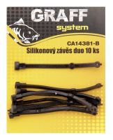 Graff Silikonový závěs duo 10ks Černý