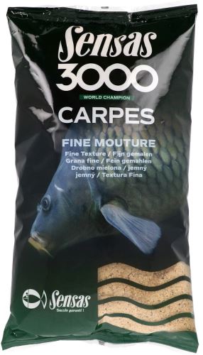 Sensas Vnadící směs 3000 Carpes Fine Mouture 1kg