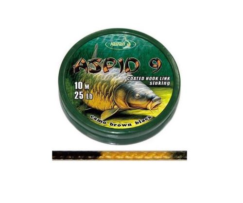 Katran Šňůrka Coated Braided Hook Link Aspid 9 10m 25lb 11,4kg