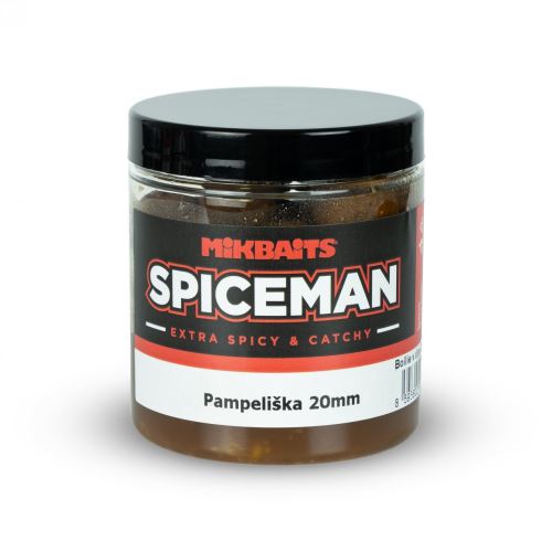Mikbaits Boilies v dipu Spiceman Pampeliška 250ml