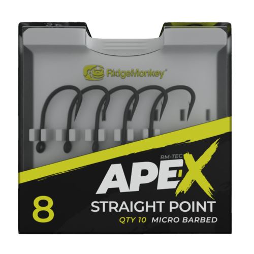 RidgeMonkey Háček Ape-X Straight Point Barbed