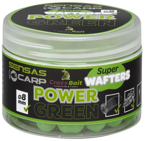 Sensas Wafters Super Power Green (česnek) 8mm 80g