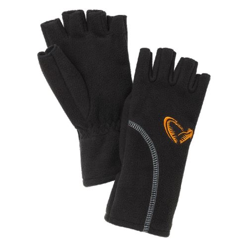 Savage Gear Rukavice Wind Pro Half Finger Black