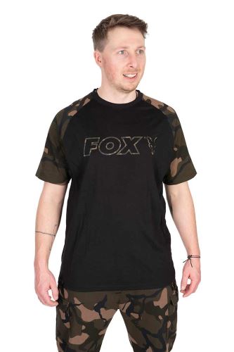 FOX Tričko Black/Camo Outline T-Shirt