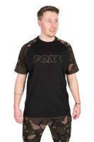 FOX Tričko Black/Camo Outline T-Shirt M