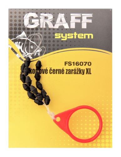 Graff Silikonové zarážky XL Černé 15ks