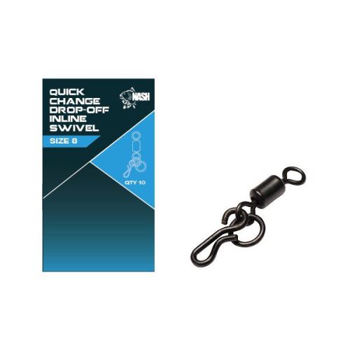 Nash Obratlík Quick Change Drop Off Inline Swivel Velikost 8 10ks