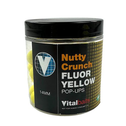 Vitalbaits Pop-Up Nutty Crunch Fluor Yellow 80g 18mm