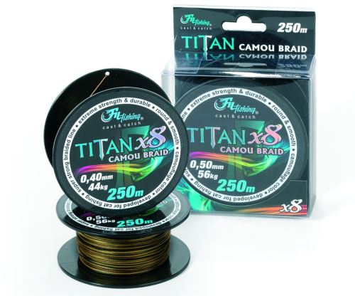 Fil Fishing Šňůra sumcová Titan Camou Braid 250m