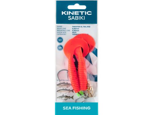 Kinetic Návazec Sabiki Twister XL Tail Velikost 8/0 Red/Black/ Gold