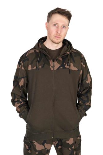 FOX Mikina LW Khaki/Camo Split Zip Hoody