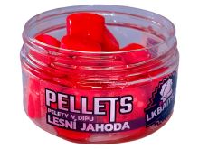 LK Baits Pelety v dipu Lesní Jahoda 60g 17mm