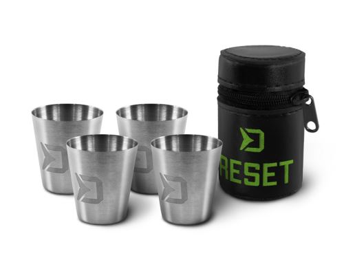 Delphin Set nerezových pohárků Reset 4v1 30ml 4ks